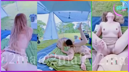 คลิปหลุดตั้งแคมป์กลางป่าเย็ดสดในเต้นท์ คู่ไทยของจริง เลียหีก่อนซอยท่าหมา เมียงานดีโดนซอยน้